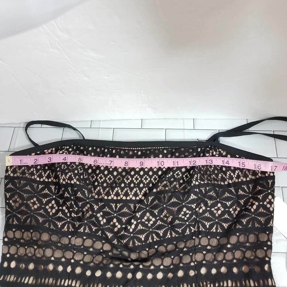 Jessica Simpson Black and Tan Dress 12 NWT